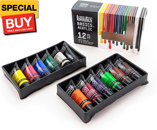Basics acrylic paint set x - set,, 12